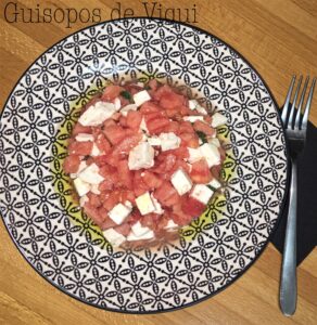 ensalada de tomaques i meló ca curro